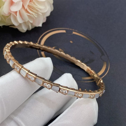 [LuxJewelry]SERPENTI BRACELET PINK GOLD MOP DIAMOND