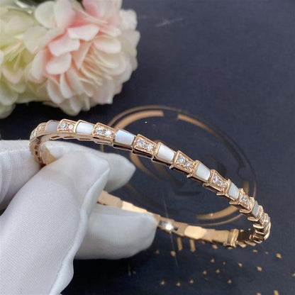 [LuxJewelry]SERPENTI BRACELET PINK GOLD MOP DIAMOND