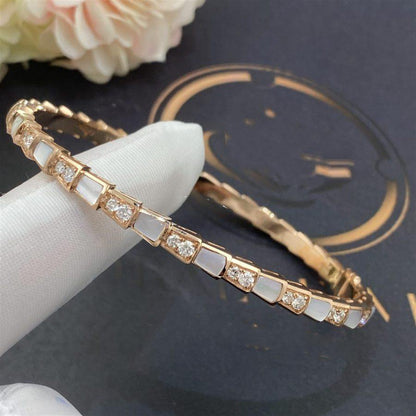 [LuxJewelry]SERPENTI BRACELET PINK GOLD MOP DIAMOND