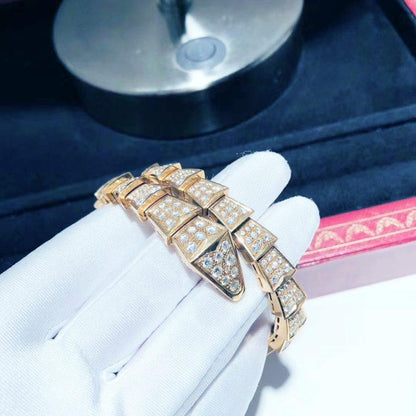 [LuxJewelry]SERPENTI BRACELET 8MM PINK GOLD DIAMOND