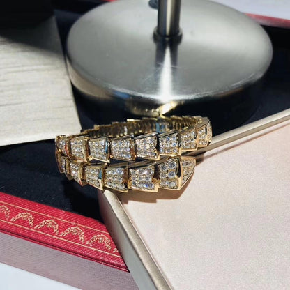 [LuxJewelry]SERPENTI BRACELET 8MM GOLD DIAMOND