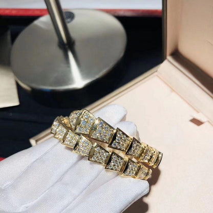 [LuxJewelry]SERPENTI BRACELET 8MM GOLD DIAMOND