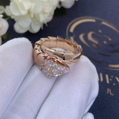 [LuxJewelry]SERPENTI RING PINK GOLD DIAMOND