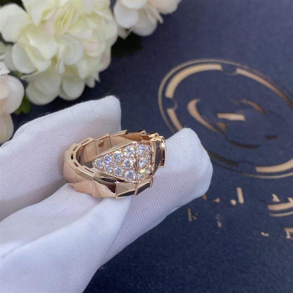 [LuxJewelry]SERPENTI RING PINK GOLD DIAMOND