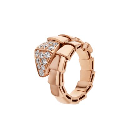 [LuxJewelry]SERPENTI RING PINK GOLD DIAMOND