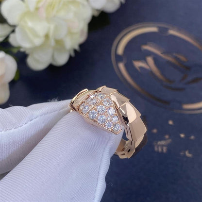[LuxJewelry]SERPENTI RING PINK GOLD DIAMOND