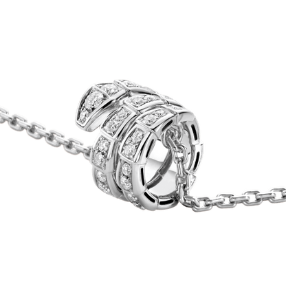 [LuxJewelry]SERPENTI  NECKLACE DOUBLE RING DIAMOND