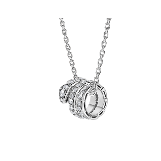 [LuxJewelry]SERPENTI  NECKLACE DOUBLE RING DIAMOND