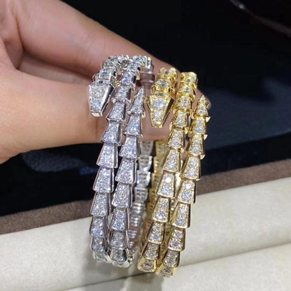 [LuxJewelry]SERPENTI BRACELET GOLD DIAMOND DOUBLE ROW
