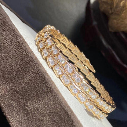 [LuxJewelry]SERPENTI BRACELET GOLD DIAMOND DOUBLE ROW