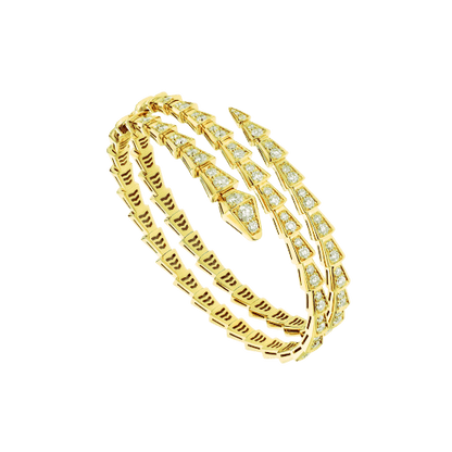[LuxJewelry]SERPENTI BRACELET GOLD DIAMOND DOUBLE ROW