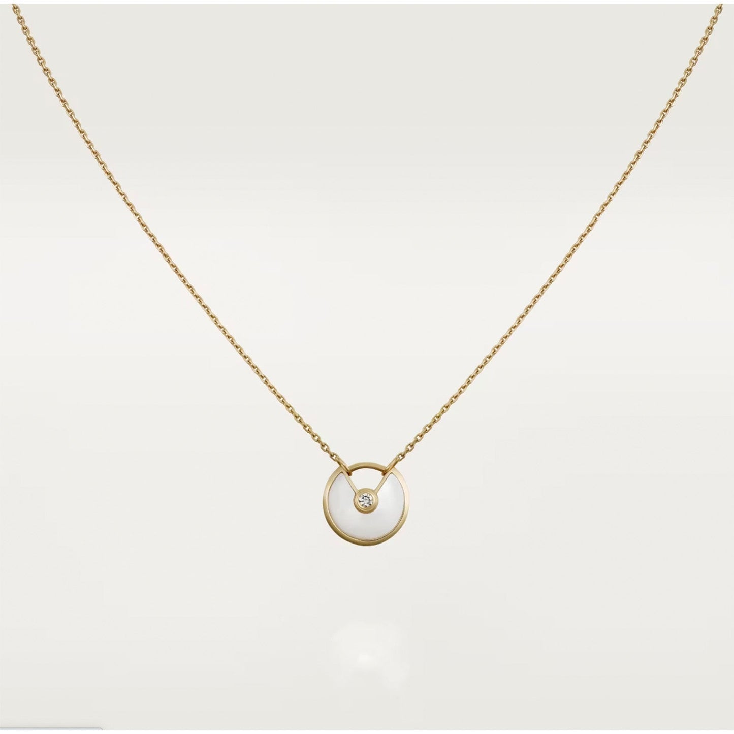 [LuxJewelry]AMULETTE ROSE GOLD MOP NECKLACE