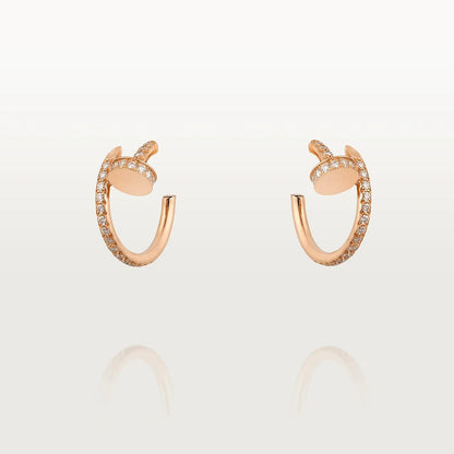 [LuxJewelry]JUSTE EARRINGS 12.75MM PINK GOLD DIAMOND