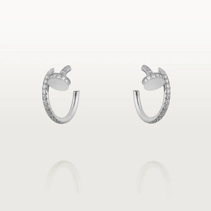 [LuxJewelry]JUSTE EARRINGS 12.75MM SILVER DIAMOND