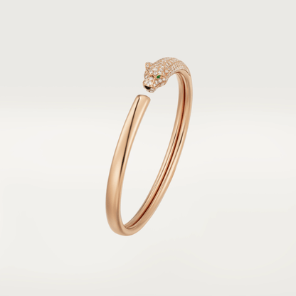 [LuxJewelry]PANTHERE ROSE GOLD DIAMOND OPEN BRACELET