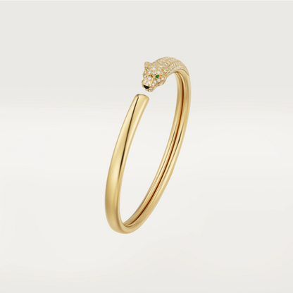 [LuxJewelry]PANTHERE GOLD DIAMOND OPEN BRACELET