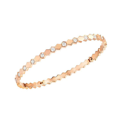 [LuxJewelry]BEE LOVE PINK GOLD DIAMOND BRACELET