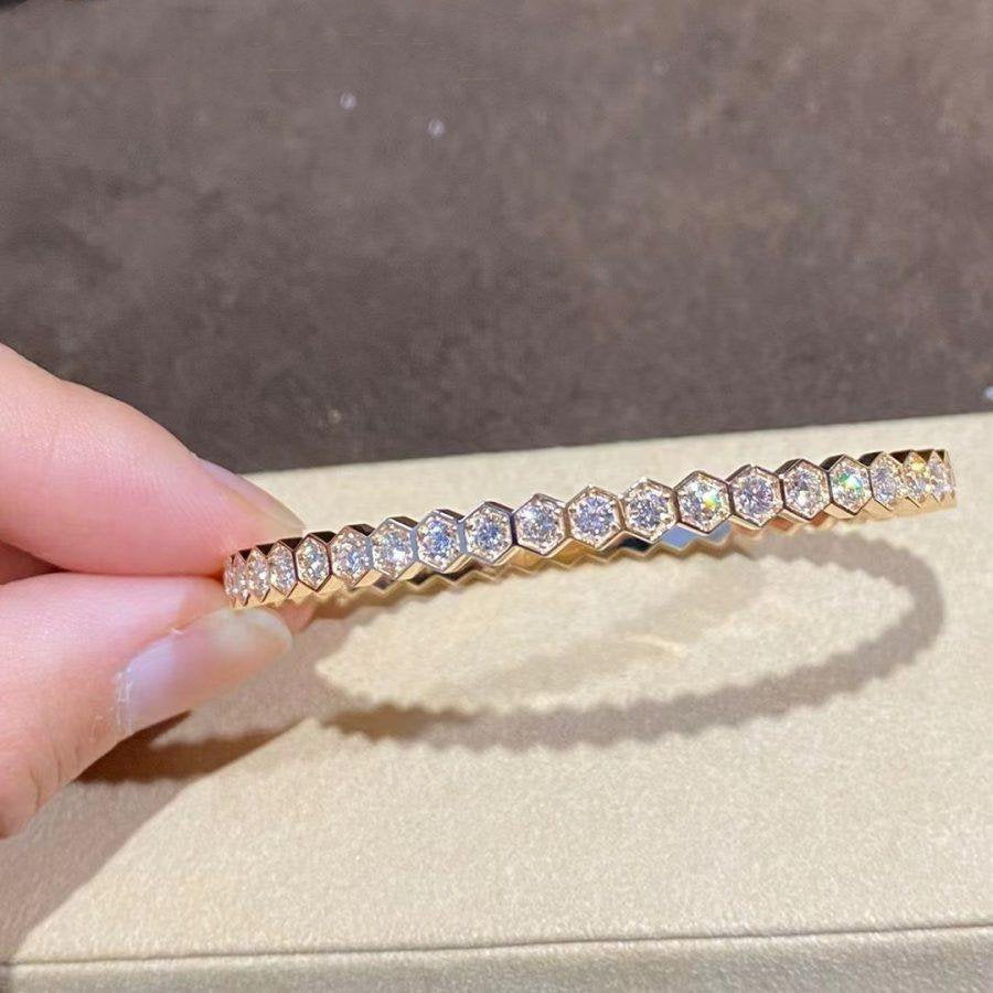 [LuxJewelry]BEE LOVE GOLD BRACELET FULL DIAMOND