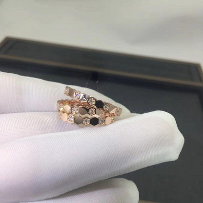 [LuxJewelry]BEE LOVE RING PINK GOLD DIAMOND