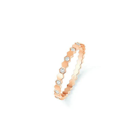 [LuxJewelry]BEE LOVE RING PINK GOLD DIAMOND