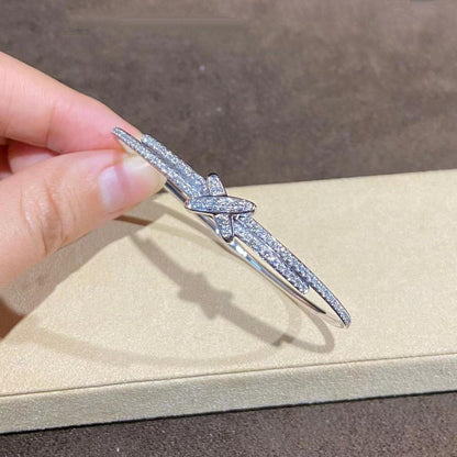 [LuxJewelry]JEUX DE BRACELET DIAMONDS SILVER