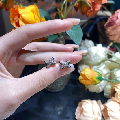 [LuxJewelry]JEUX DE SILVER DIAMOND EARRINGS