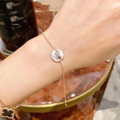 [LuxJewelry]JEUX DE BRACELET MOP PINK GOLD DIAMONDS