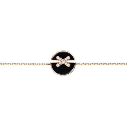 [LuxJewelry]JEUX DE BRACELET ONYX PINK GOLD DIAMOND