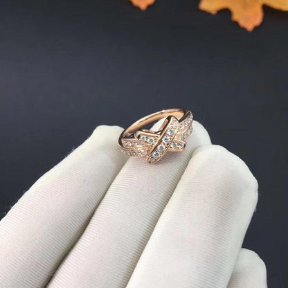 [LuxJewelry]JEUX DE RING PINK GOLD DIAMOND