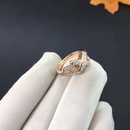 [LuxJewelry]JEUX DE RING PINK GOLD DIAMOND
