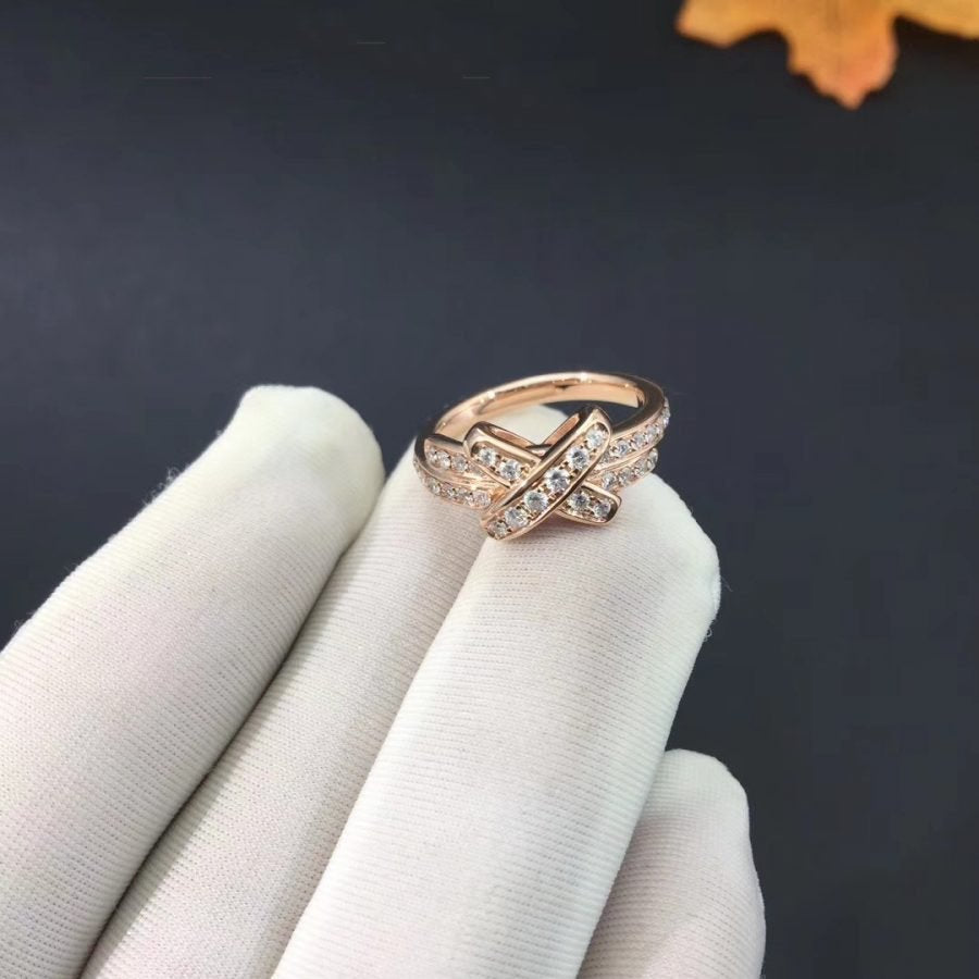[LuxJewelry]JEUX DE RING PINK GOLD DIAMOND