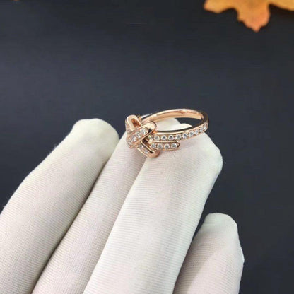 [LuxJewelry]JEUX DE RING PINK GOLD DIAMOND