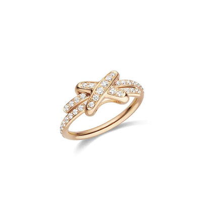 [LuxJewelry]JEUX DE RING PINK GOLD DIAMOND