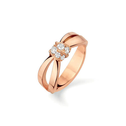 [LuxJewelry]LIENS RING PINK GOLD DIAMOND