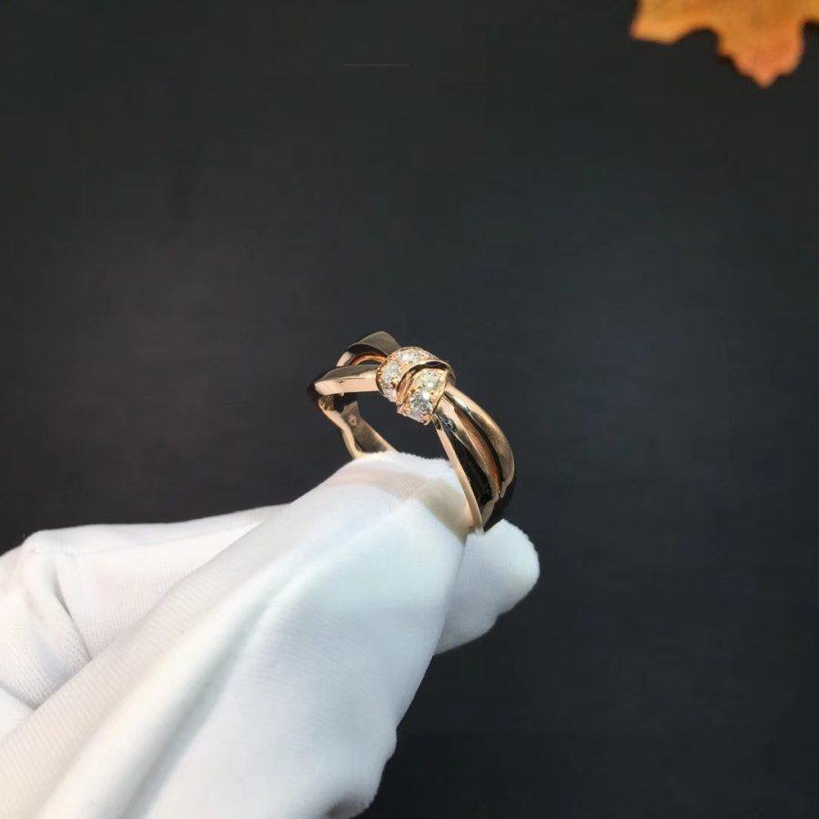 [LuxJewelry]LIENS RING PINK GOLD DIAMOND