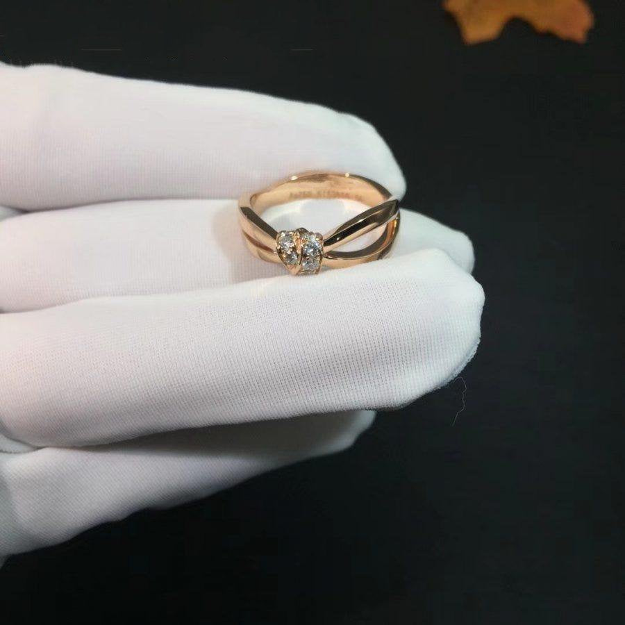 [LuxJewelry]LIENS RING PINK GOLD DIAMOND
