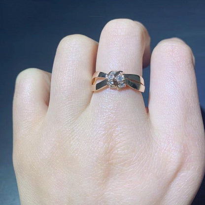[LuxJewelry]LIENS RING PINK GOLD DIAMOND