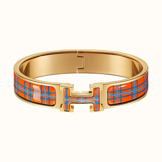 [LuxJewelry]H TARTAN BRACELET 12MM