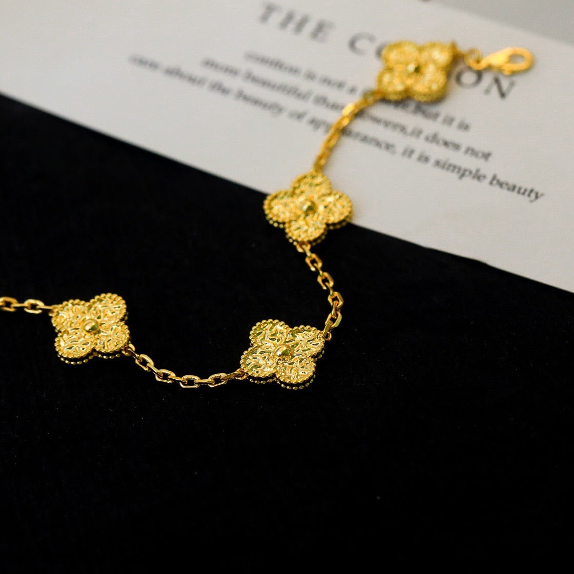 [LuxJewelry]CLOVER 5 MOTIFS BRONZING BRACELET