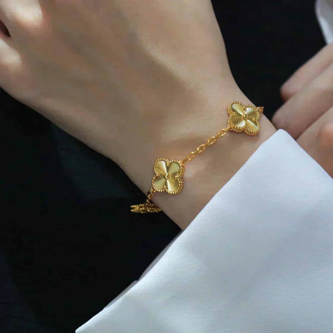 [LuxJewelry]CLOVER 5 FLOWERS LASER BRACELET