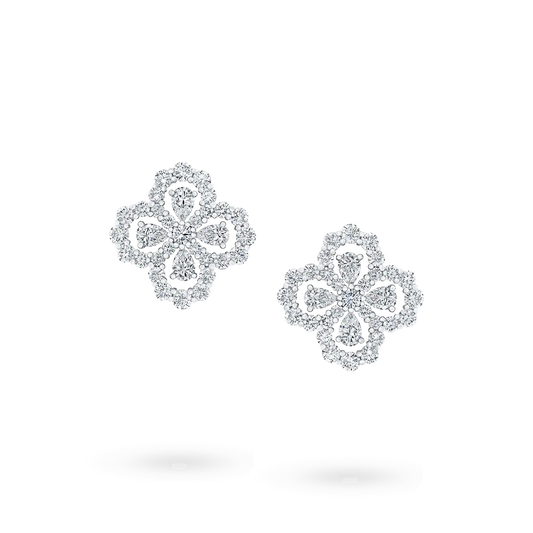 [LuxJewelry]LOOP EARRINGS FULL MOTIF DIAMOND 16MM