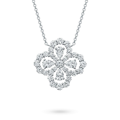 [LuxJewelry]LOOP NECKLACE FULL MOTIF DIAMOND 16MM MULTIPLE COLORS
