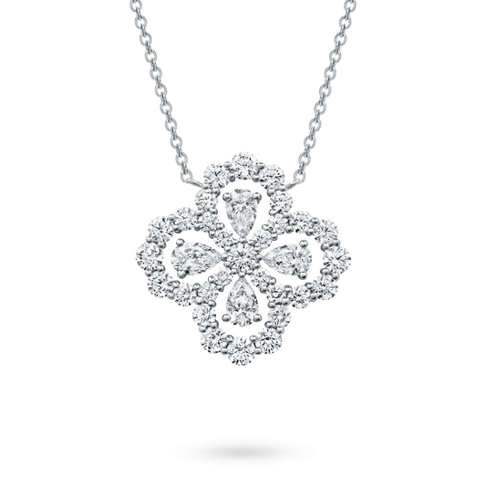 [LuxJewelry]LOOP NECKLACE FULL MOTIF DIAMOND 16MM MULTIPLE COLORS