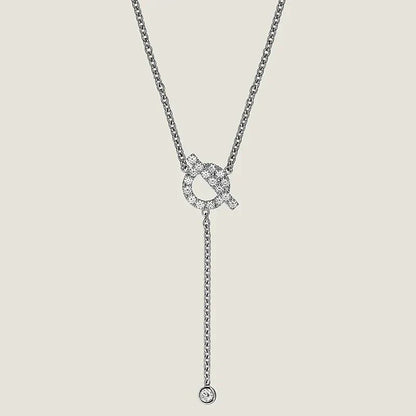 [LuxJewelry]FINESSE SILVER DIAMOND NECKLACE