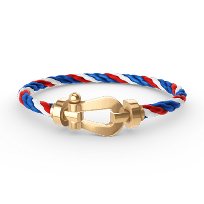 [LuxJewelry]FORCE LARGE HORSESHOE NO DIAMOND BRACELET GOLD
