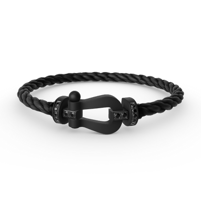 [LuxJewelry]FORCE LARGE SERIES HORSESHOE BLACK SAMURAI BRACELET