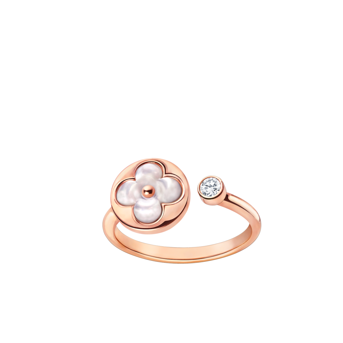 [LuxJewelry]SUN 1 DIAMOND PINK MOP RING