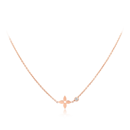 [LuxJewelry]BLOSSOM PENDANT PINK GOLD AND DIAMOND