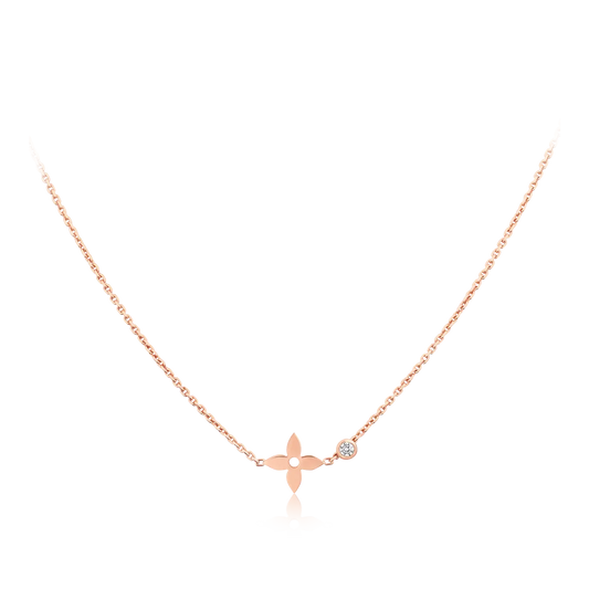 [LuxJewelry]BLOSSOM PENDANT PINK GOLD AND DIAMOND