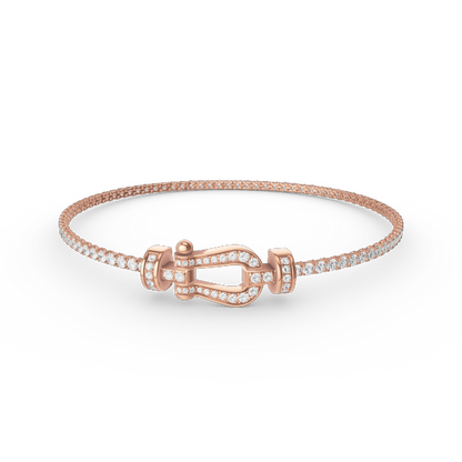 [LuxJewelry]FORCE  HORSESHOE  DIAMOND TENNIS BRACELET
